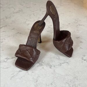 Vince Camuto Dark Brown Heeled Sandals